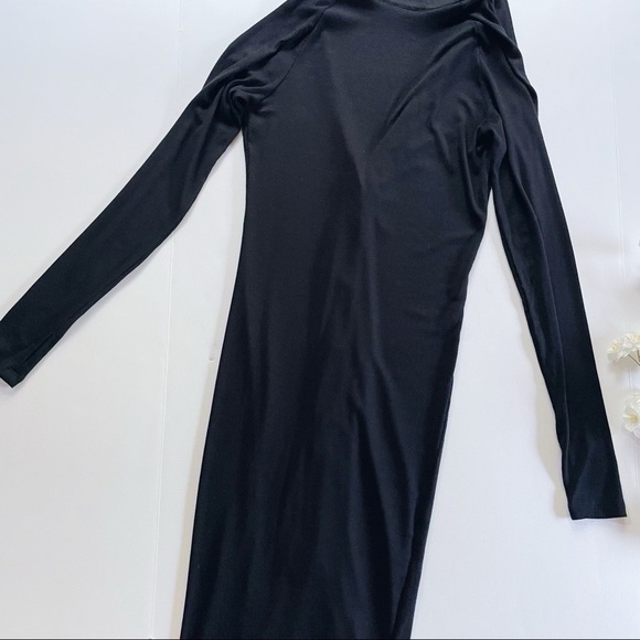 Alix Nyc Lanett Button-Up Asymmetric Dress Black - Picture 8 of 11
